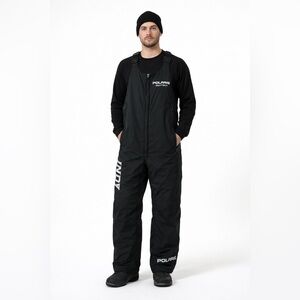 Polaris Indy Tech Snow Bib Overalls Black Insulated Vintage Snowmobile Medium